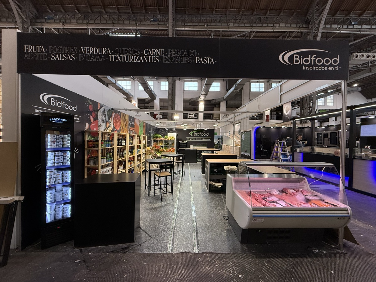 A Bidfood-branded space — the identity applied in a physical, retail-style environment