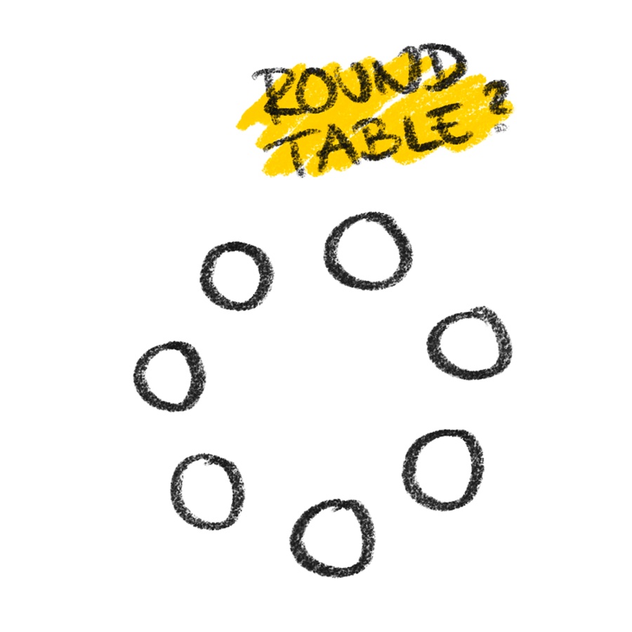 Concept sketch — the non-hierarchical 'round table' of equal circles
